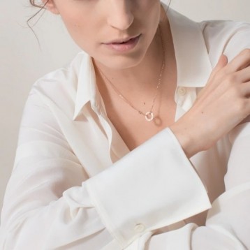 Cartie LOVE NECKLACE, 2 DIAMONDS LOVE ネックレス、ダイヤモンド2個